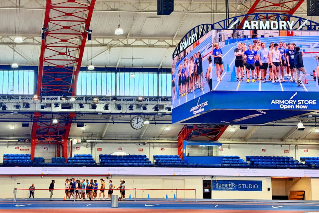 athletic facilities where a corporate race was held