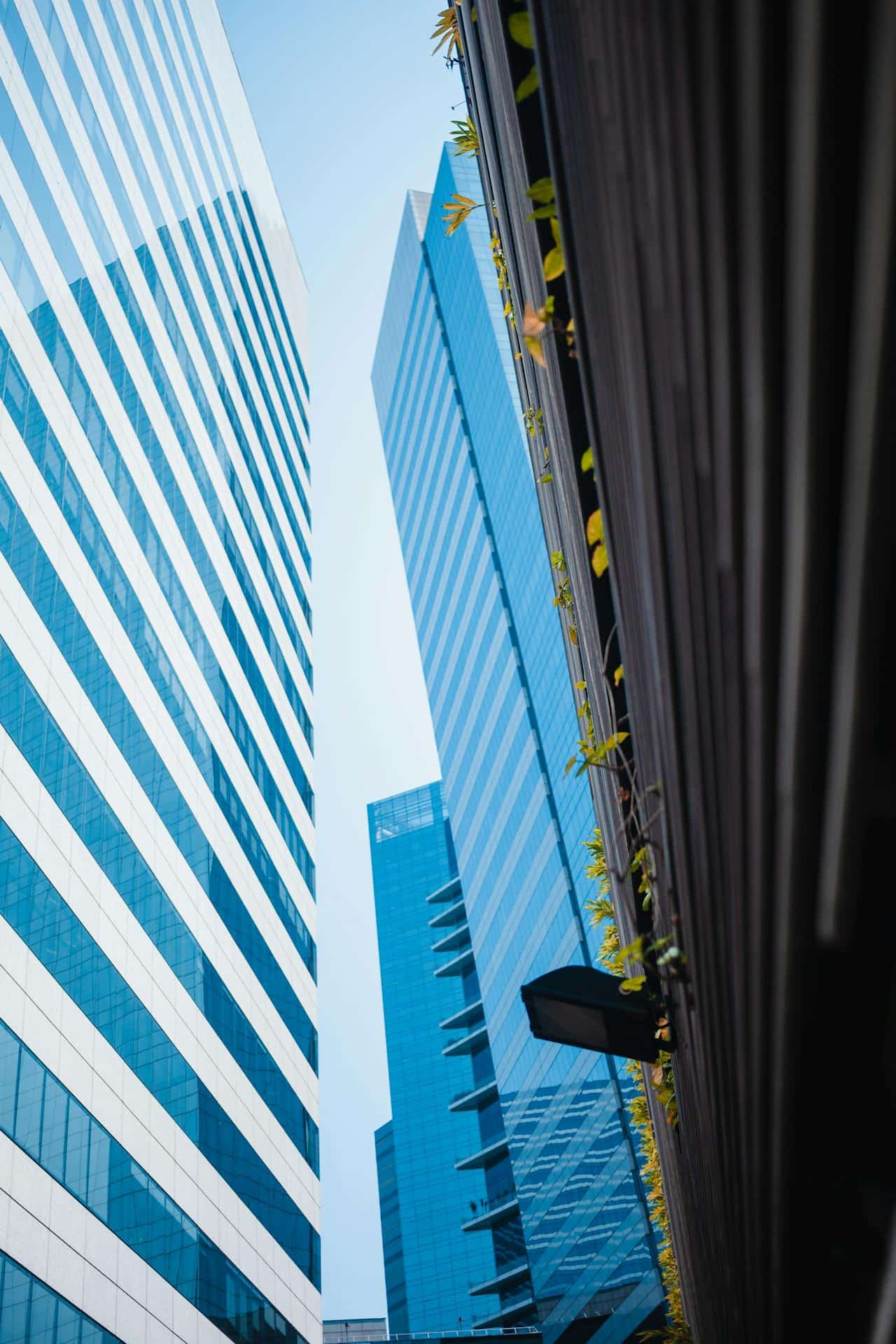 corporate business buildings in city