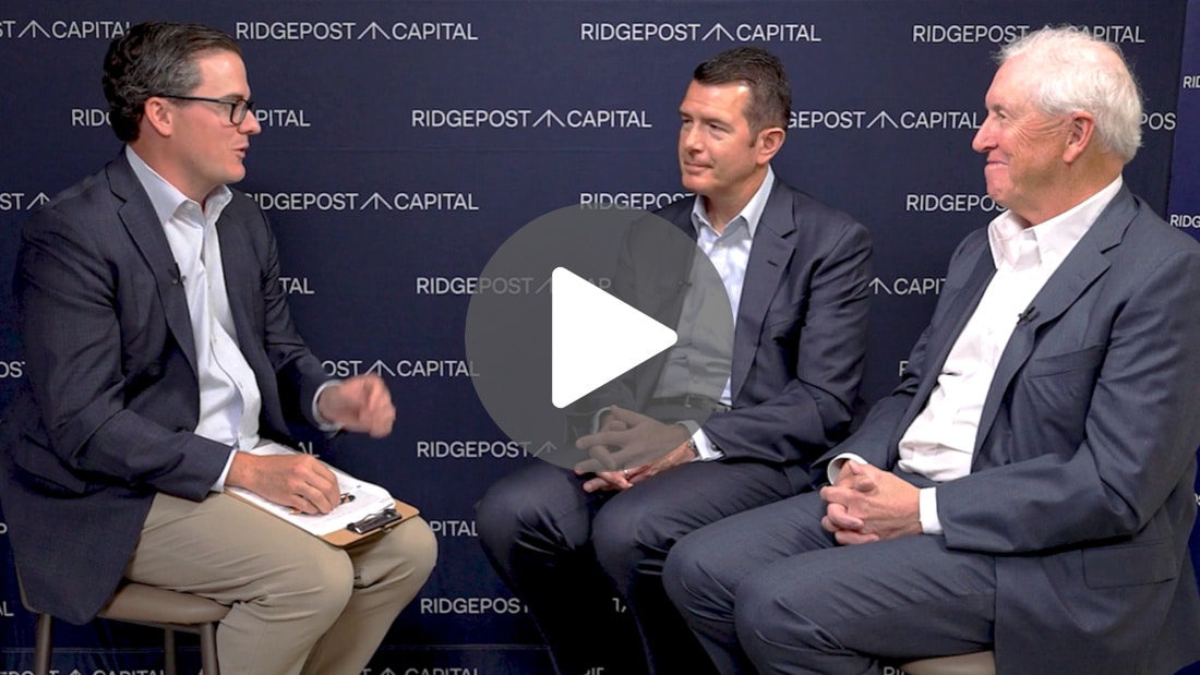 Ridgepost CEO Luke Sarsfield talking about Stellus Acquisition in a TV interview
