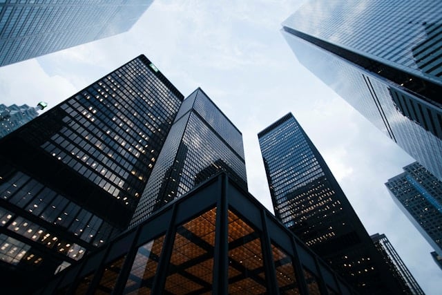 several large skyscrapers in Manhattan
