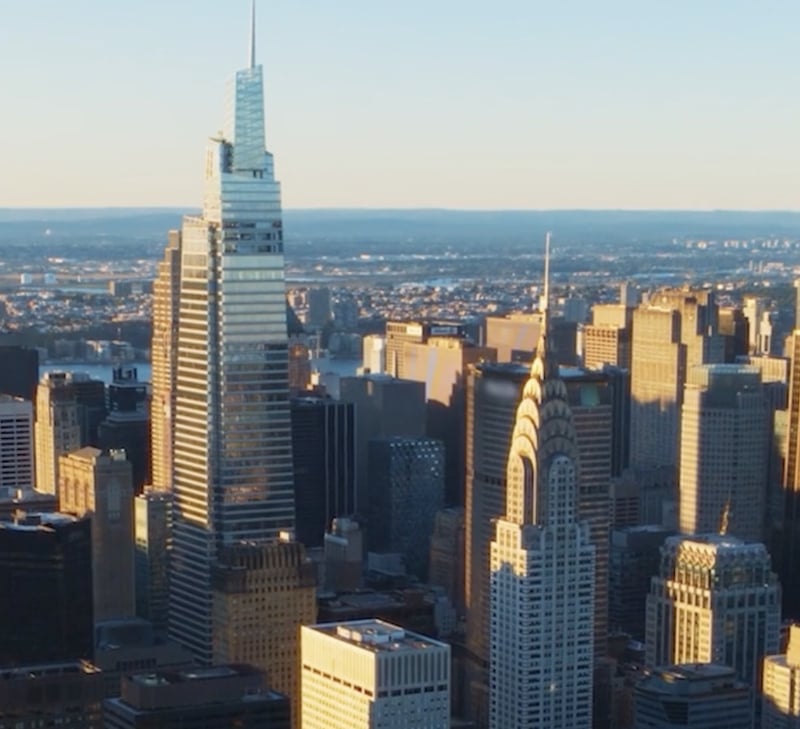 Towers in the Manhattan skyline